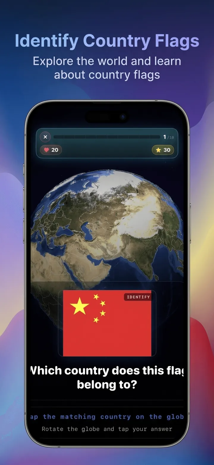 Flag Quiz 3D — generated App Store screenshot