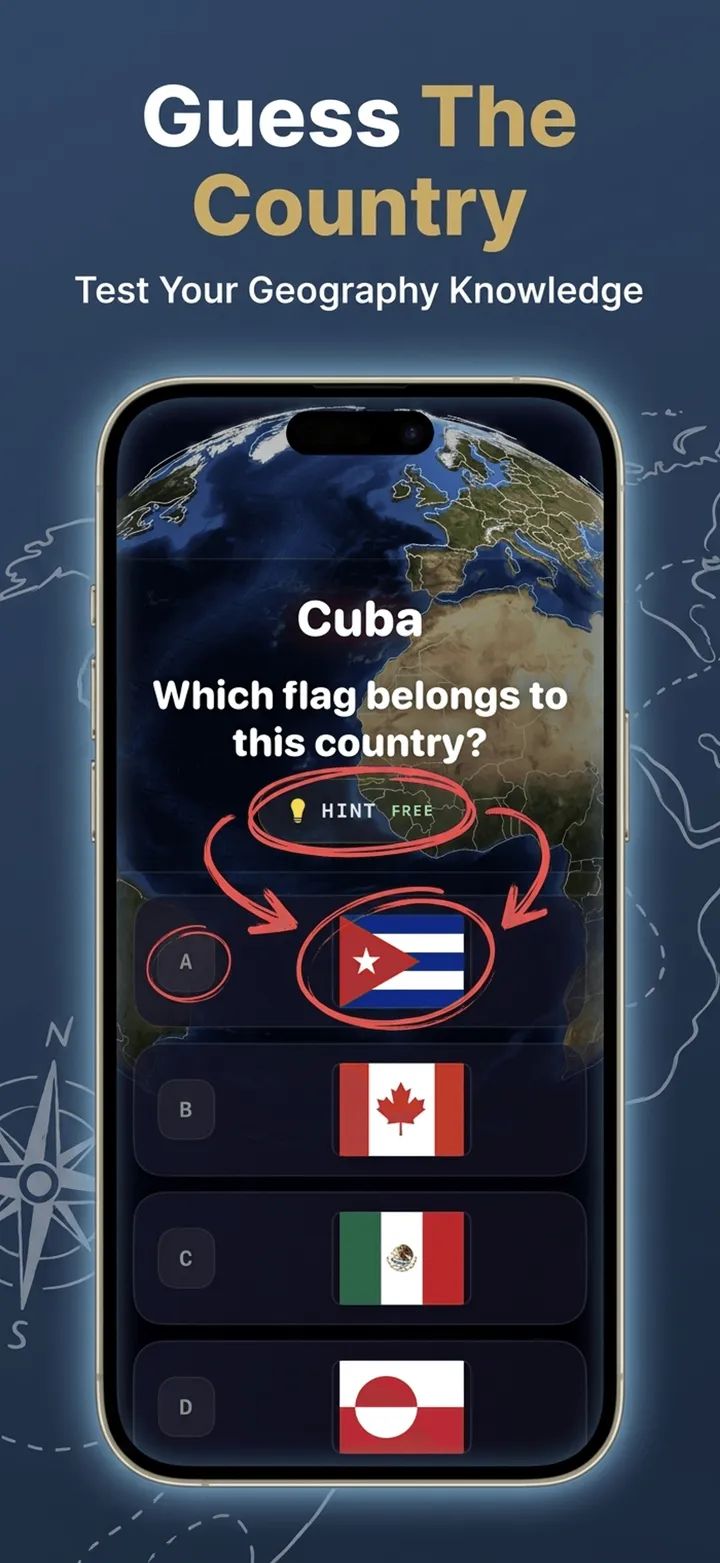 Flag Quiz 3D — generated App Store screenshot